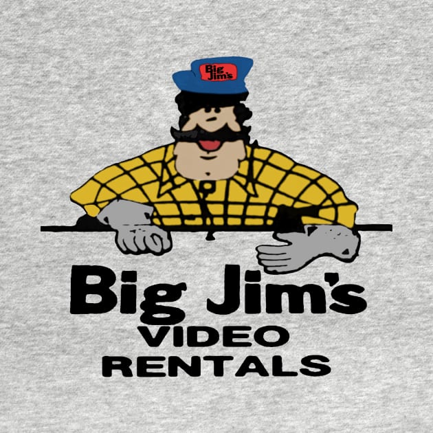 Big Jim's Video Rental - Limited Rental Store Collection T-Shirt by Dueling Decades